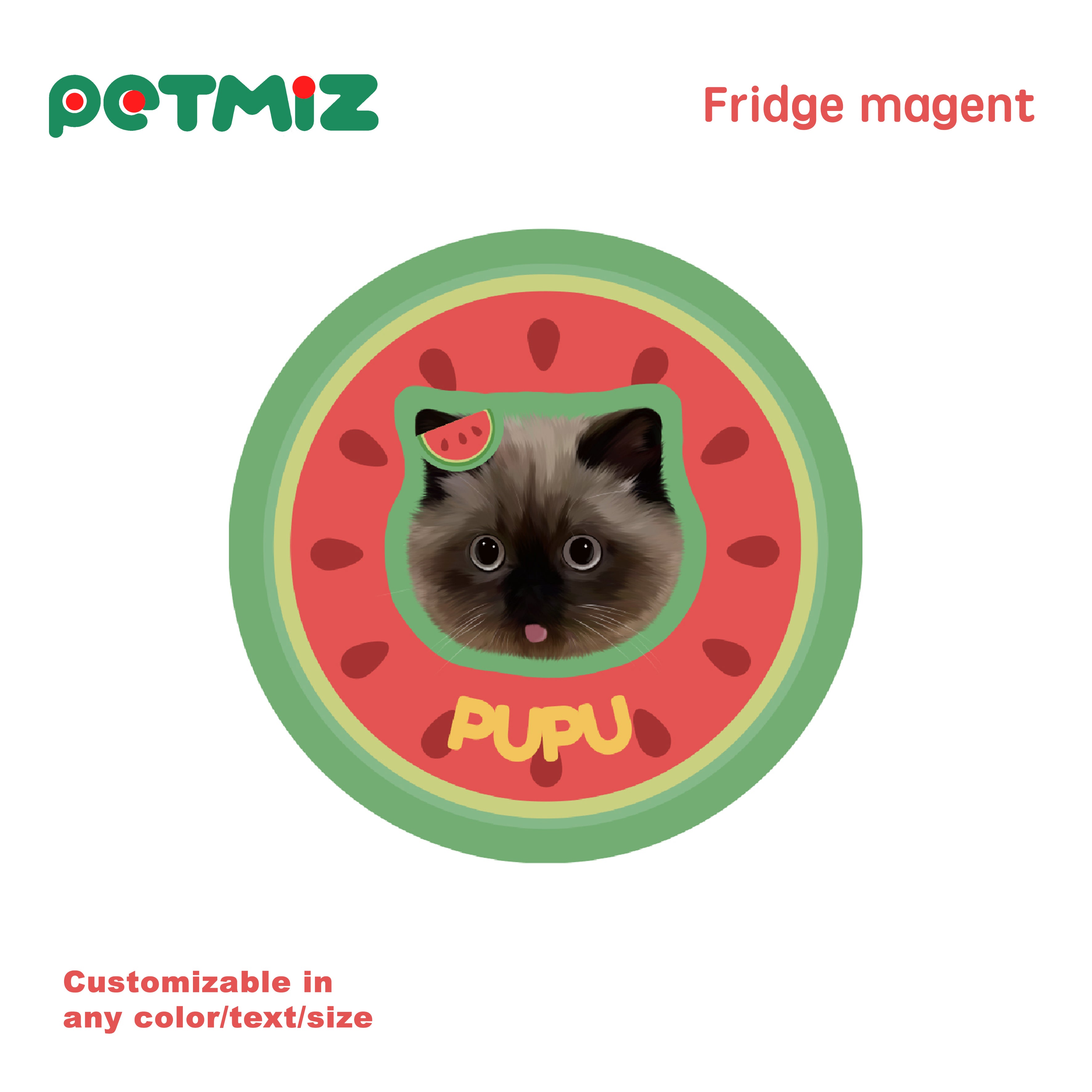 PETMIZ Pet Portrait Fridge Magnet