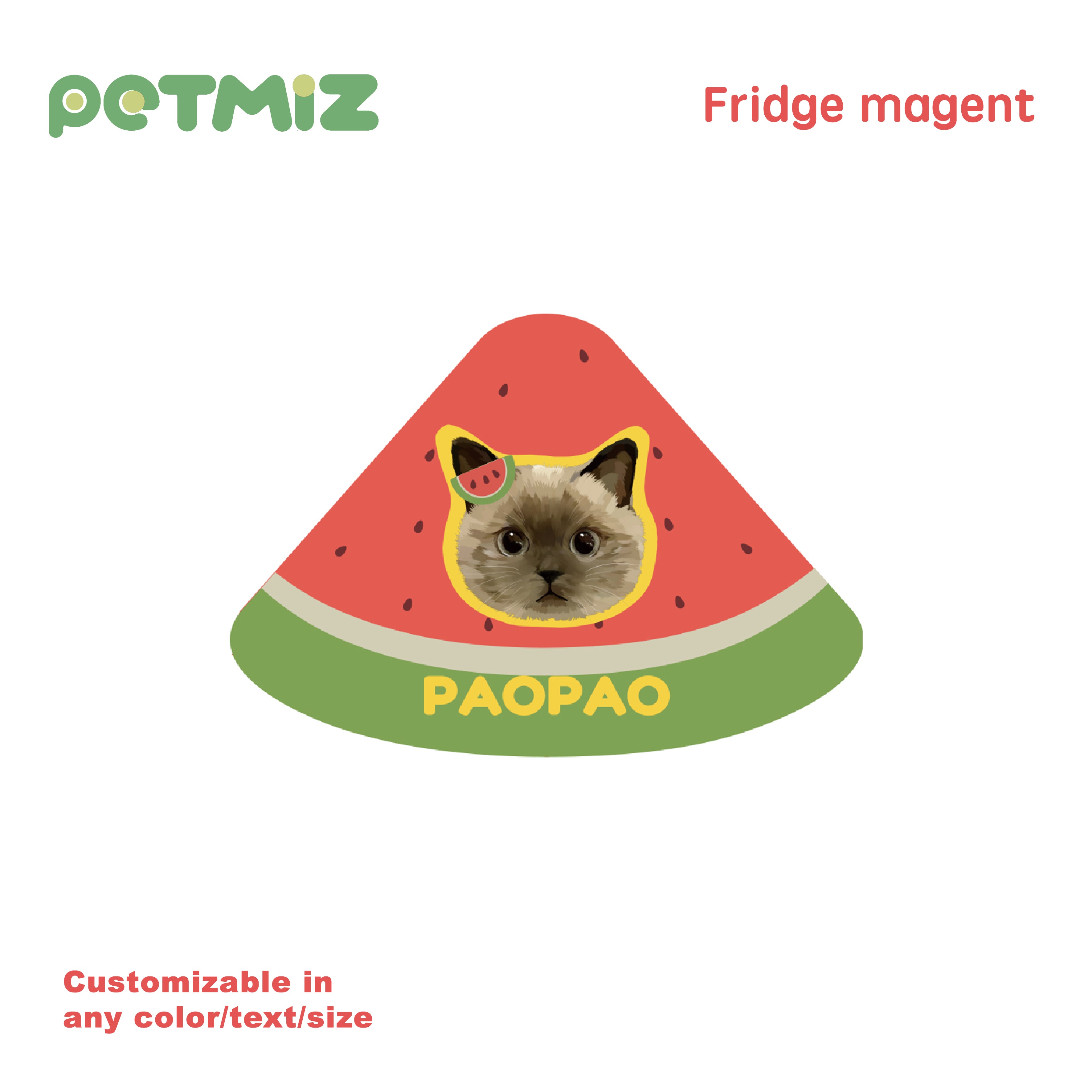 PETMIZ Pet Portrait Fridge Magnet