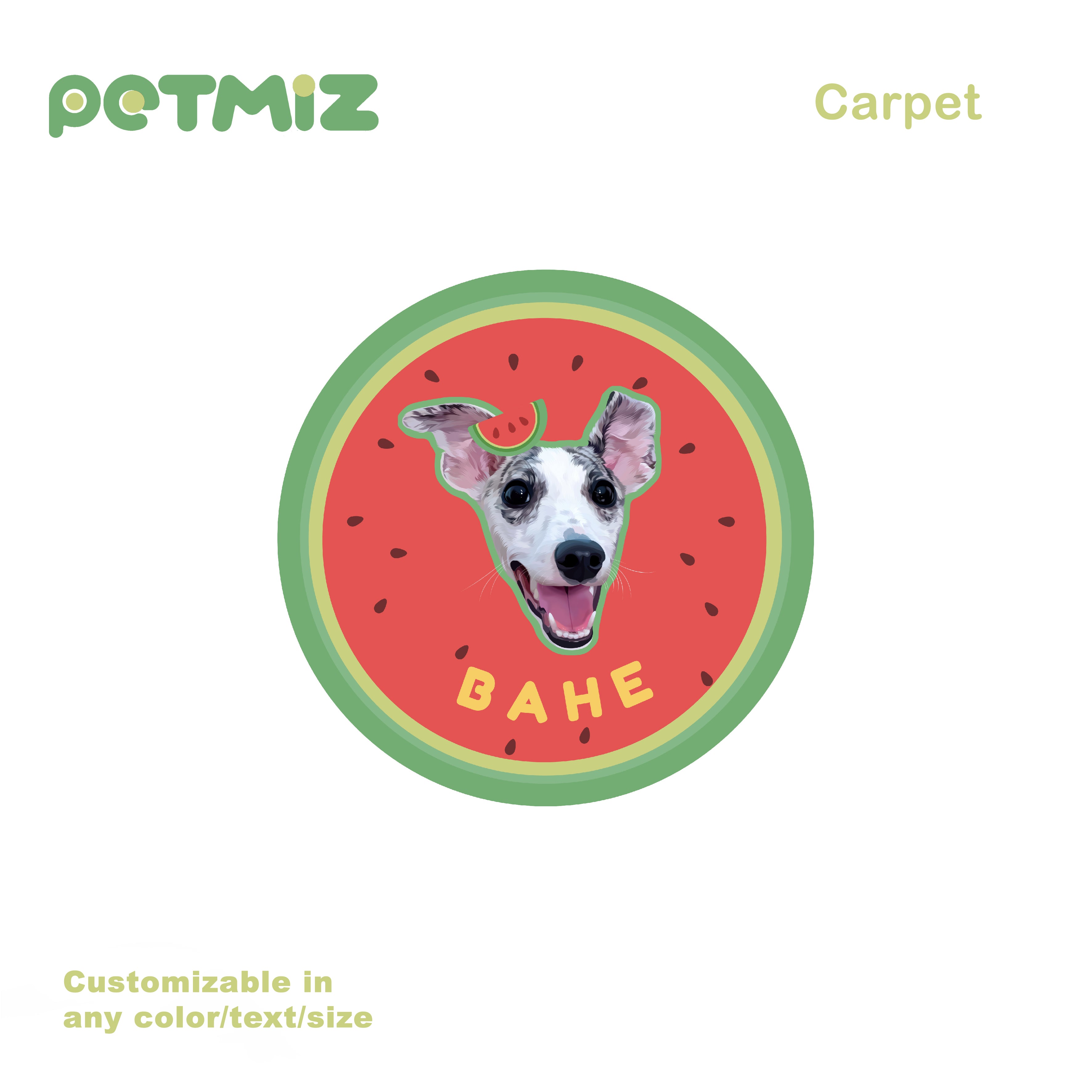 PETMIZ Pet Portrait Dopamine Custom Carpet