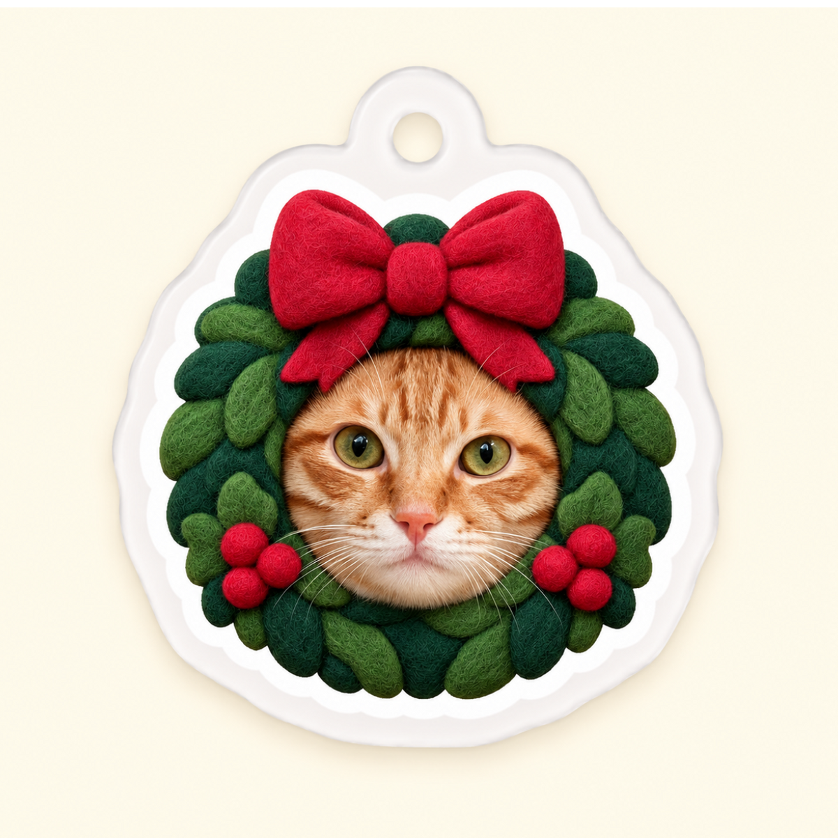 Orange tabby cat personalized 3D charm