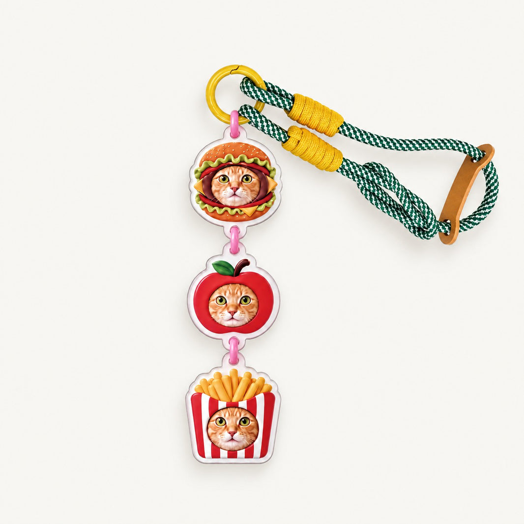 Personalized cat charm 3pcs